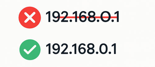 192.168.O.1 vs. 192.168.0.1